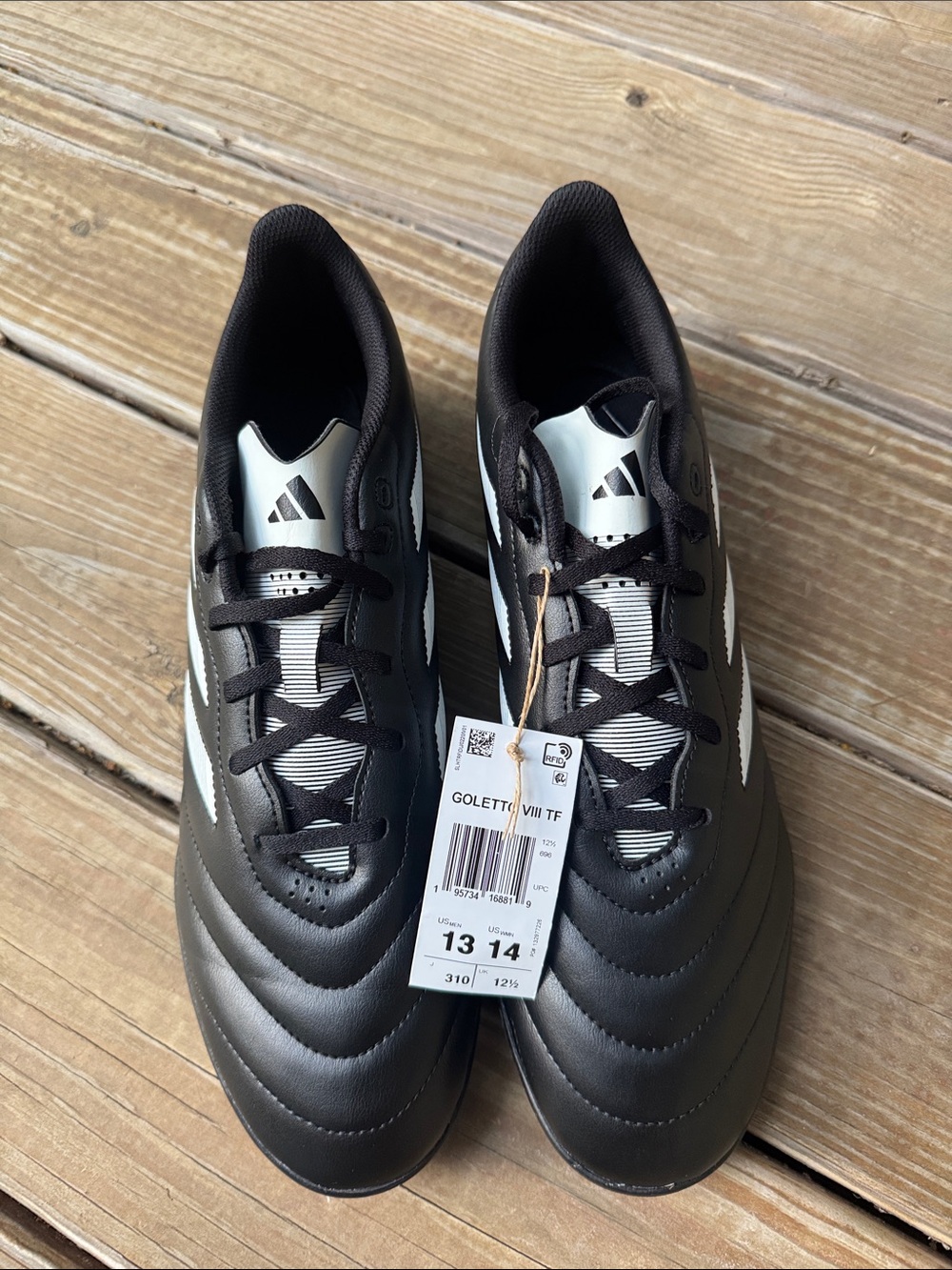 Adidas Black & White Turf Soccer Shoes Goletto Style men’s size 13